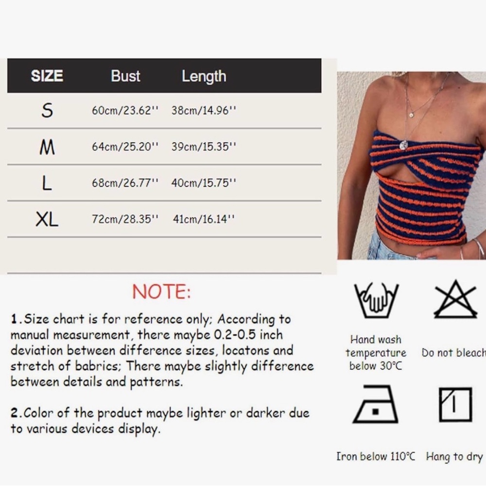 Set of 2 Striped Knit Tube Tops with keyhole Center - Red/Navy, Yellow/Blue Med - Picture 4 of 5